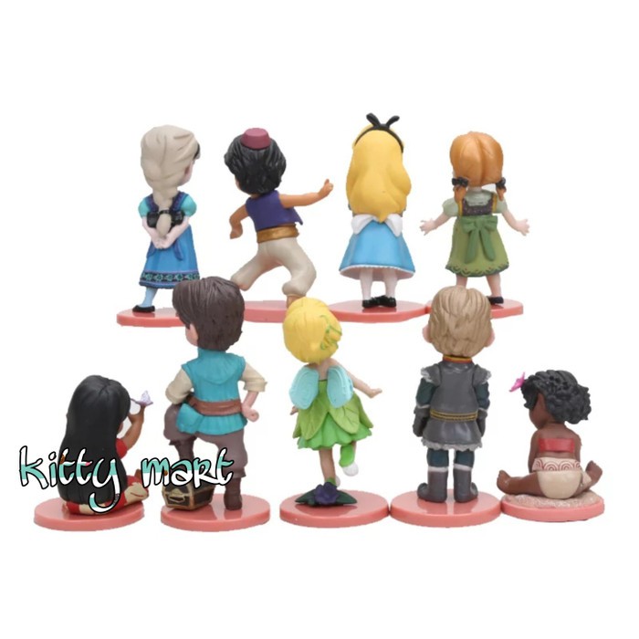 Chibi Bộ 9 Tấm Lót Bàn Ăn In Hình Nhân Vật Trong Phim Hoạt Hình Moana Elsa Anna Aladin Tinkerbell