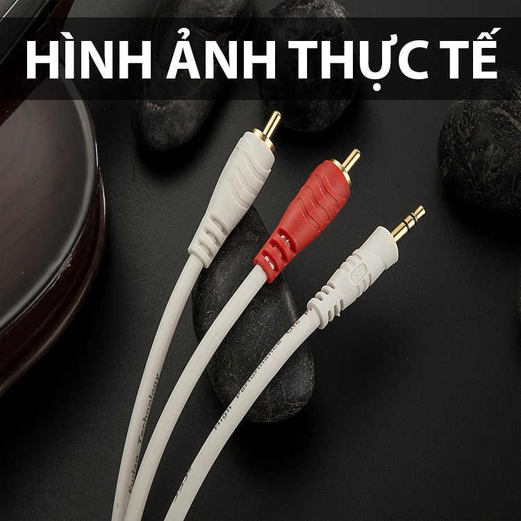 [Bán chạy nhất] Dây tín hiệu đầu 3 ly (3.5mm) ra 2 đầu bông sen (AV/RCA) JSJ 3321 dài 1.8m - 15m thiết kế dạng 3 đầu, dâ