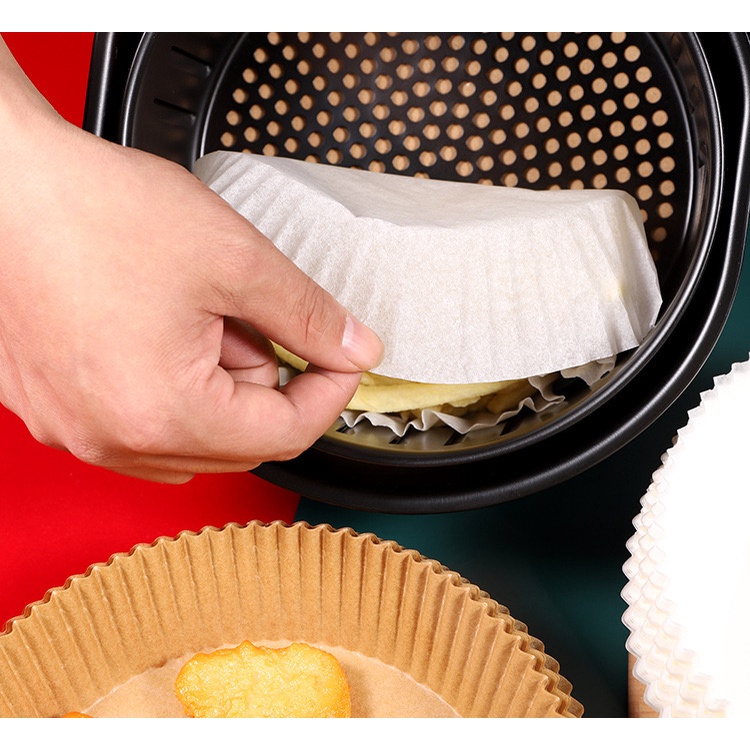 (Đa năng)Giấy nến vàng khay lót nồi chiên không dầu 1 tệp 50 tờ cực tiện không gây hỏng nồi chịu nhiệt độ cao chống dính