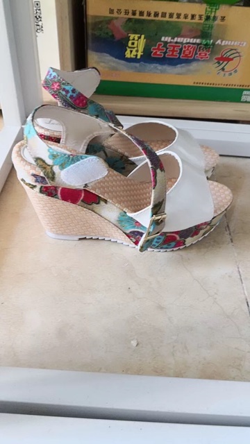 Dép nữ đế xuồng hoa đủ màu xjnh xjnh