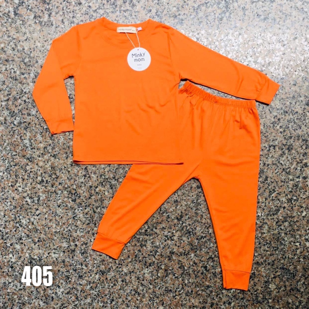 Bộ thun lạnh dài tay Minky Mom cho bé trai và bé gái từ 8-32KG.