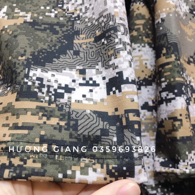 Áo thu đông nam nữ thời trang lính rằn ri