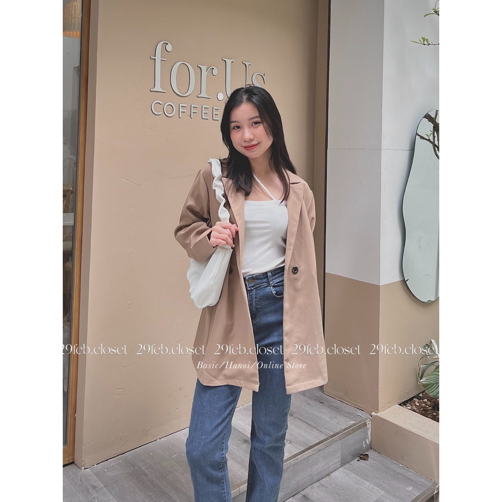 [Ảnh thật/Video] Áo blazer 1 lớp oversize túi nắp 29feb.closet A48 | BigBuy360 - bigbuy360.vn