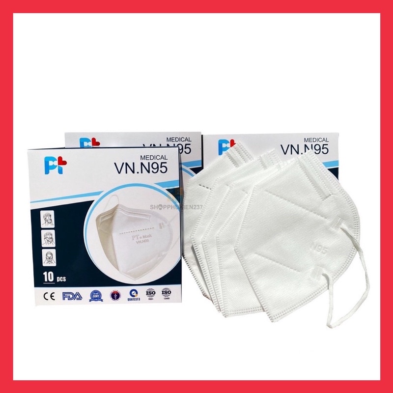 KHẨU TRANG N95 HỘP 10 CÁI  5 Lớp VN95 Kháng Khuẩn