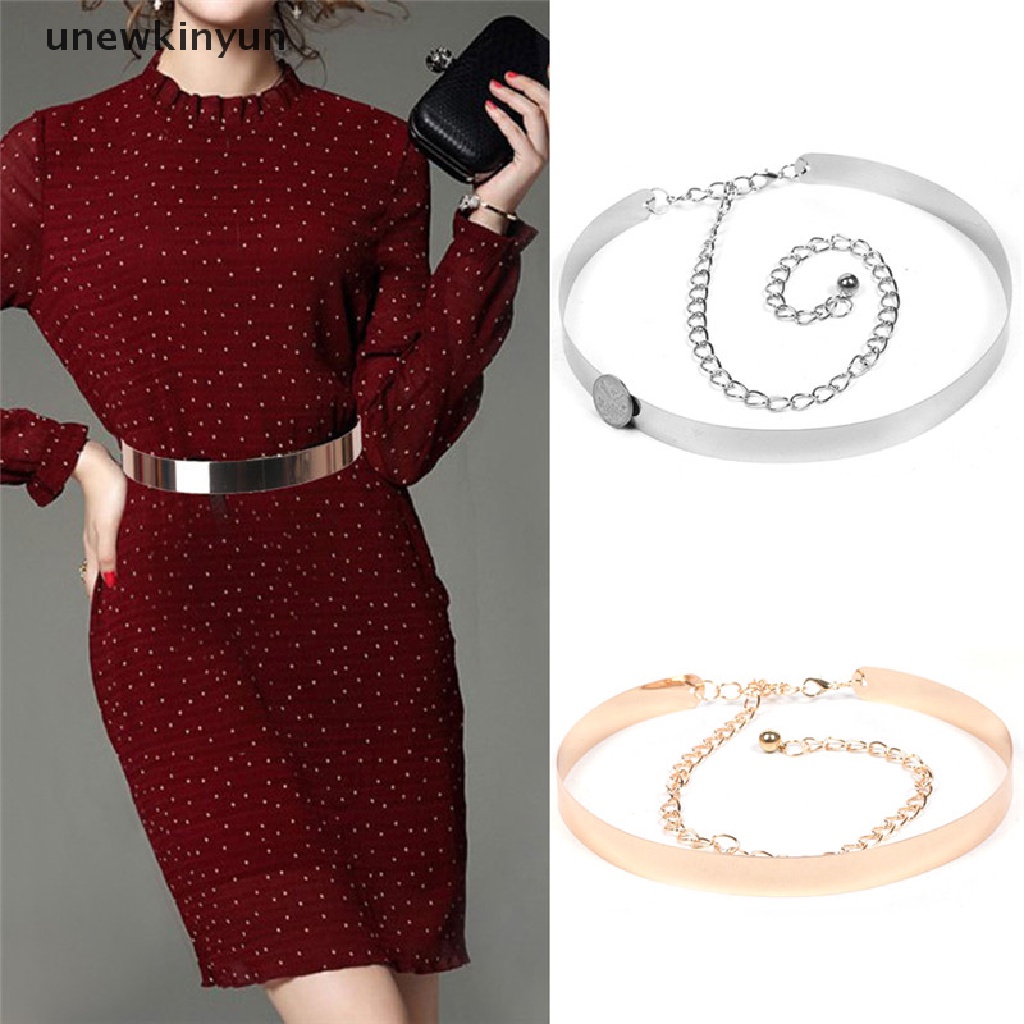 Mới Thắt Lưng Bản Rộng 2-3.5cm Bằng Kim Loại Có Thể Điều Chỉnh Cho Nữ