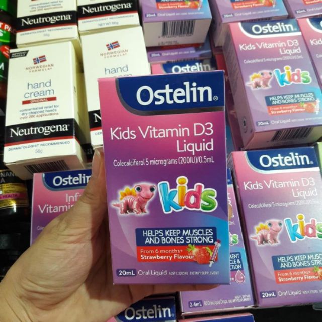 Vitamin D Ostelin dạng nước (20ml) mẫu mới
