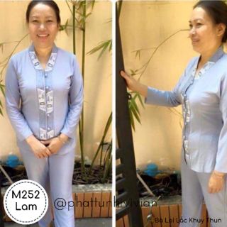 Đồ lam mặc đi chùa - Bà lai lắc khuy  [Hình thật 100%]