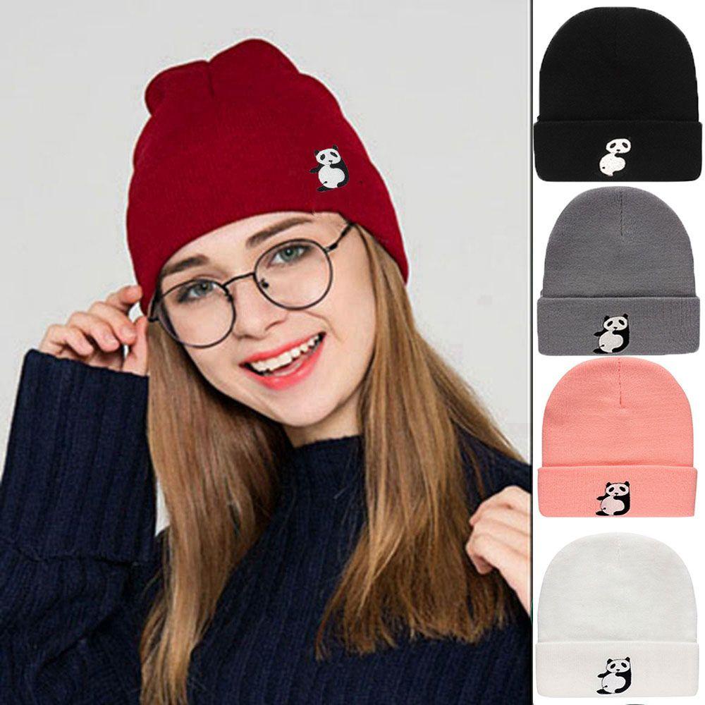 Mũ Beanie Dệt Kim Màu Trơn Dễ Thương Chất Lượng Cao Cho Nữ