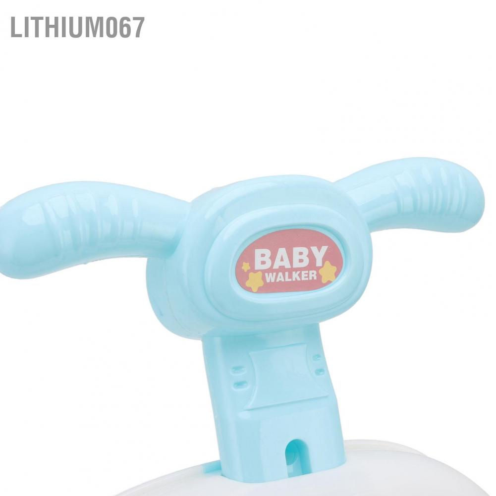 Lithium067 Xe đẩy trẻ em Thiết kế tiện dụng Tay cầm có thể điều chỉnh không trượt Cấu trúc hình tam giác An toàn Đồ chơi tập đi bằng nhựa bền cho bé