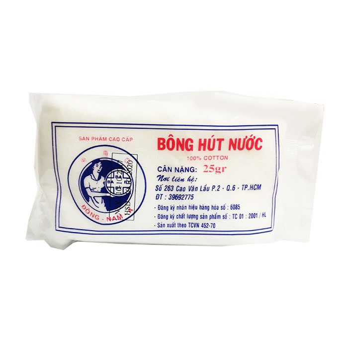 [giao nhanh HCM 1H] BÔNG HÚT NƯỚC 100% COTTON 25G (LOẠI TỐT)