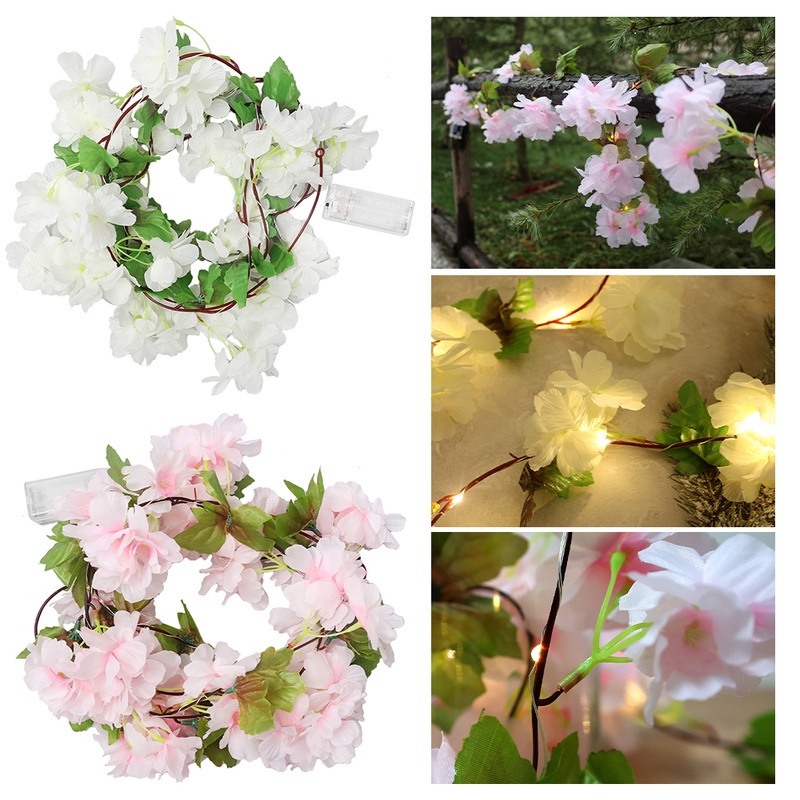 [2.2M Dây Đèn Led Hồng Hoa Anh Đào] [Ánh Sáng Trắng Hoa Anh Đào Nhân Tạo] [Đèn Ngủ Trang Trí Tiệc Cưới / Giáng Sinh]