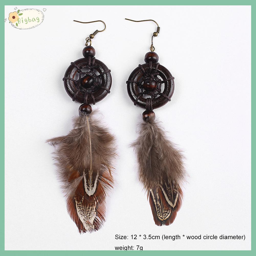 Hoa Tai Dáng Dài Mặt Hình Dreamcatcher