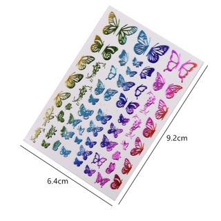 Sticker dán móng nail bướm 3d