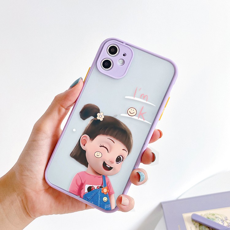 Ốp lưng iphone Baby Smile nhám viền nổi cong 6/6plus/6s/6splus/7/7plus/8/8plus/x/xr/xs/11/12/13/pro/max/plus/promax | BigBuy360 - bigbuy360.vn
