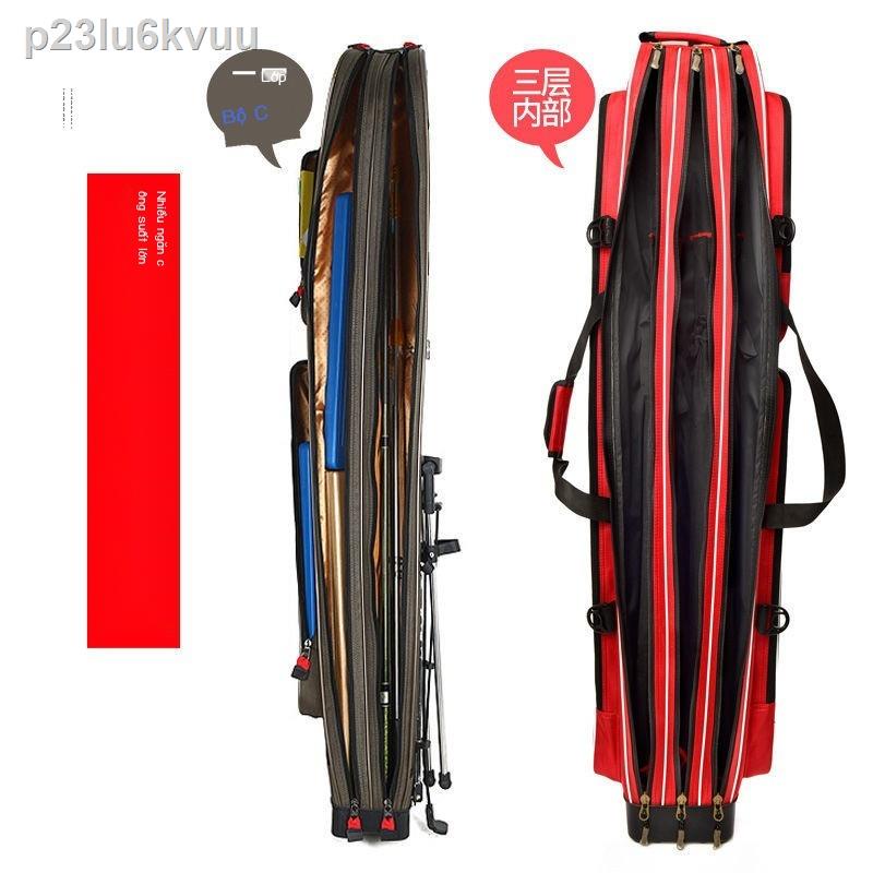 ♠ p23lu6kvuuTúi đựng dụng cụ câu cá túi cần vỏ cứng đa năng chống thấm nước nhẹ ba lô xách tay
