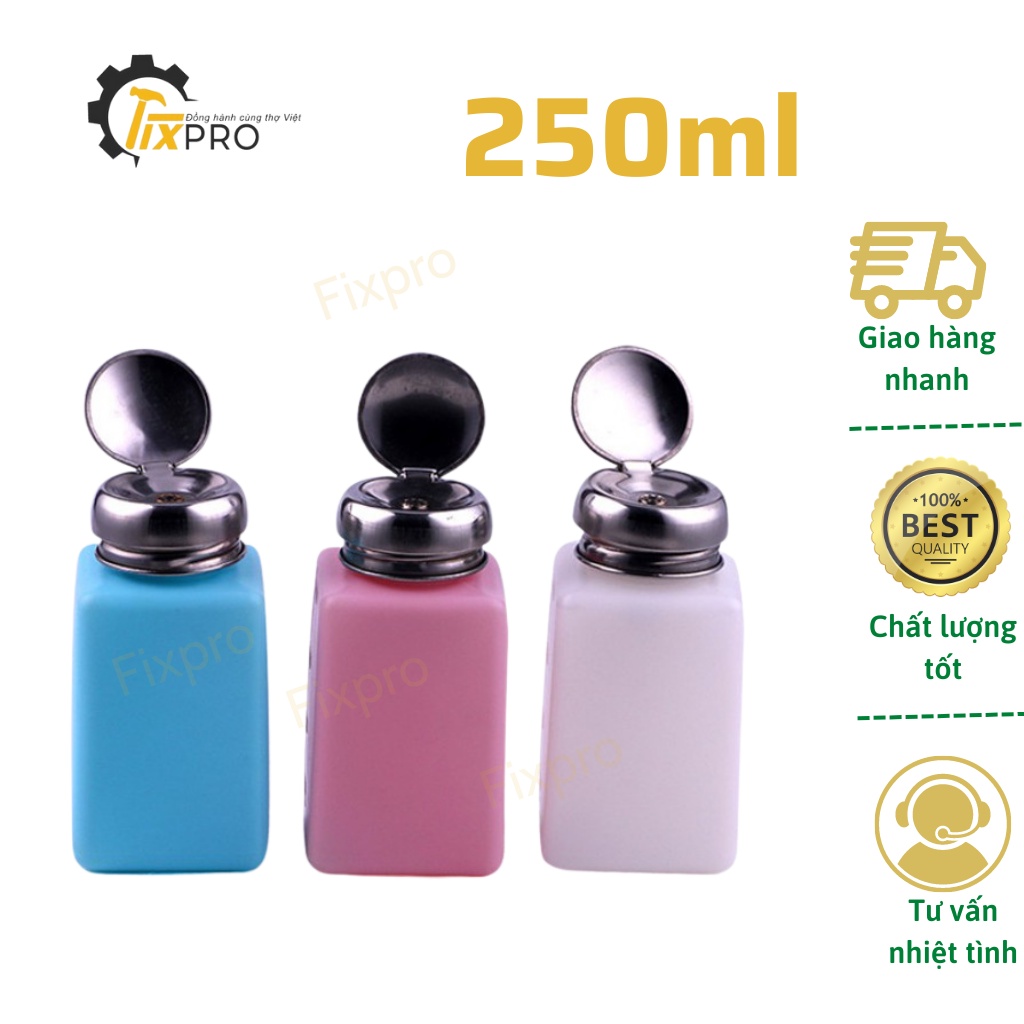 Chai đựng nước rửa mạch Chai đựng cồn Lọ đựng dung dịch nhựa chống tĩnh điện 250ml chất lượng tốt