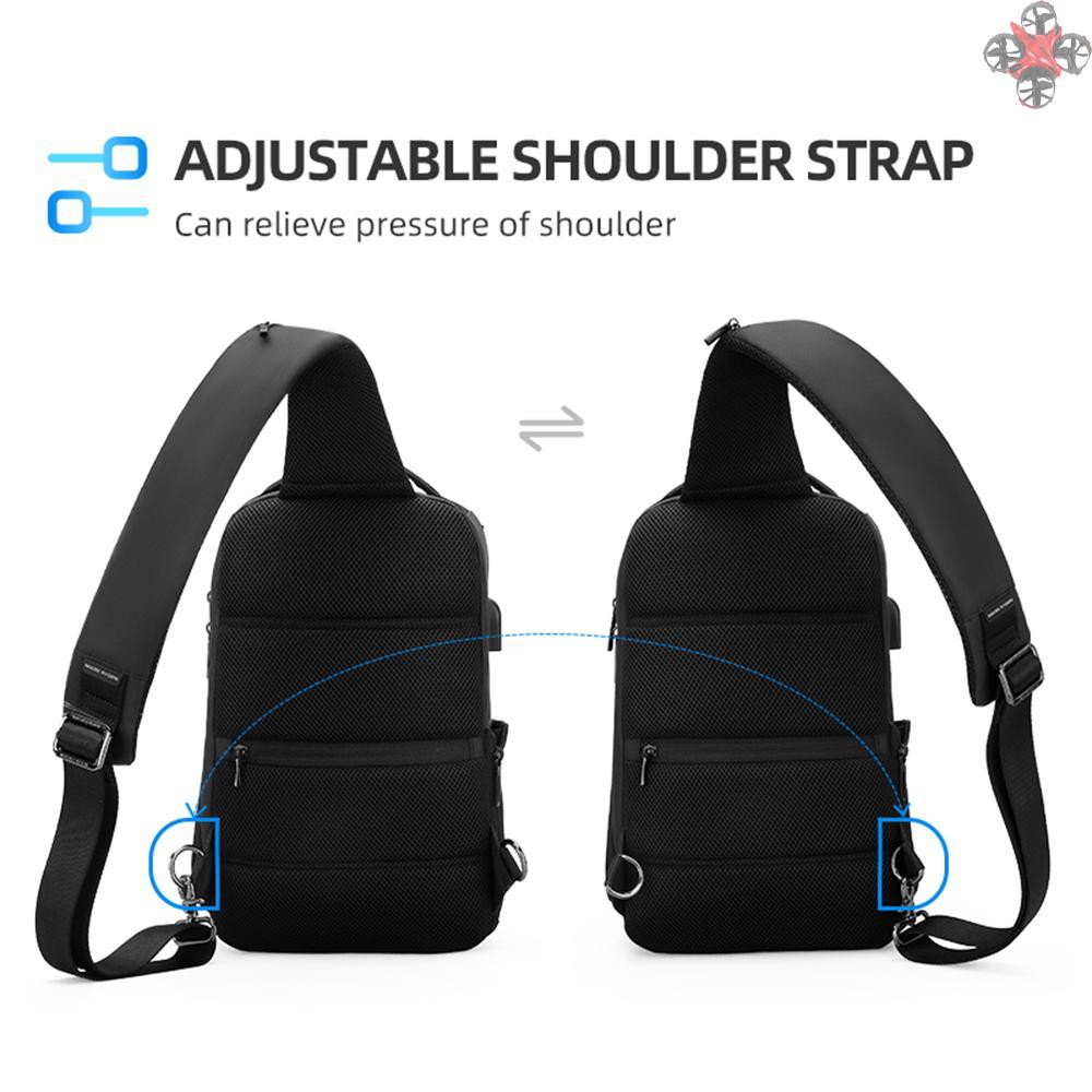 CTOY Mark Ryden Portable Fashion Business Leisure Anti-Theft Waterproof USB Charge Large Capacity Men Single-Shoulder Bag