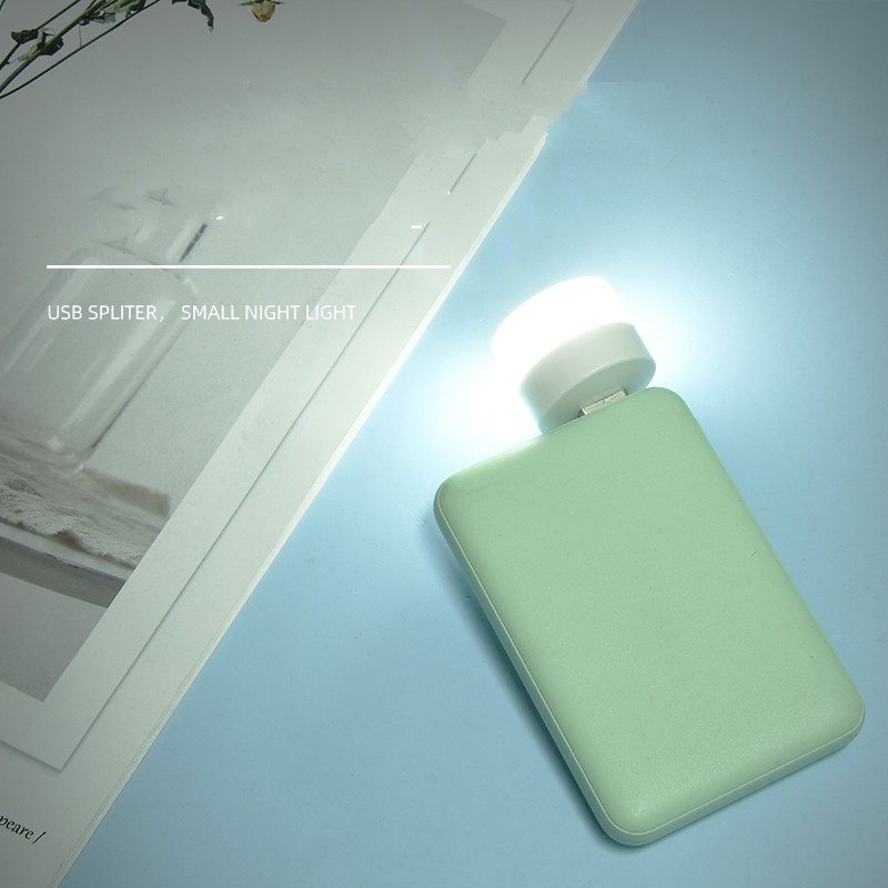 Đèn Ngủ Bảo Vệ Mắt Hình Tròn Cổng USB Kích Thước Nhỏ Gọn Có Thể Mang Đi Tiện Dụng