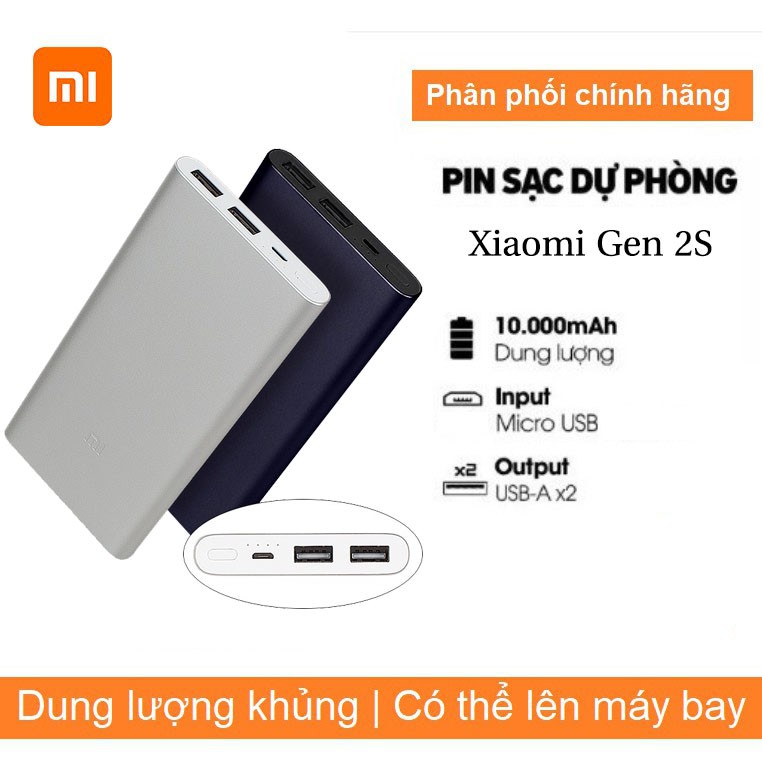 Pin sạc dự phòng Xiaomi gen 3 10000 mAh - Pin dự phòng Xiaomi 10000 mAh