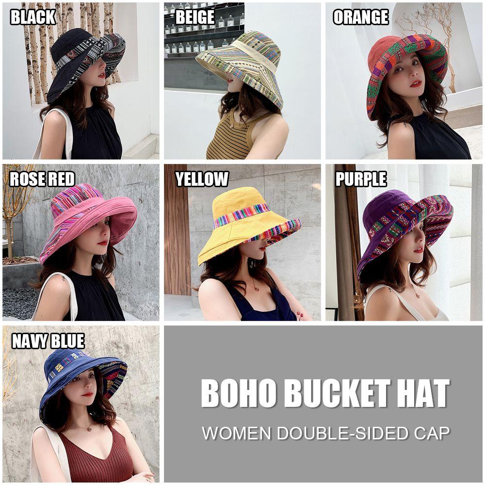 CACTU Mũ Bucket Phong Cách Boho