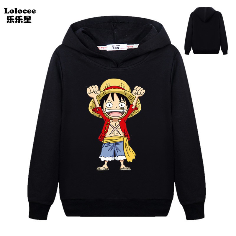 Áo Hoodie In Hình Hoạt Hình One Piece Thời Trang Xuân Thu 2019 Cho Bé Trai