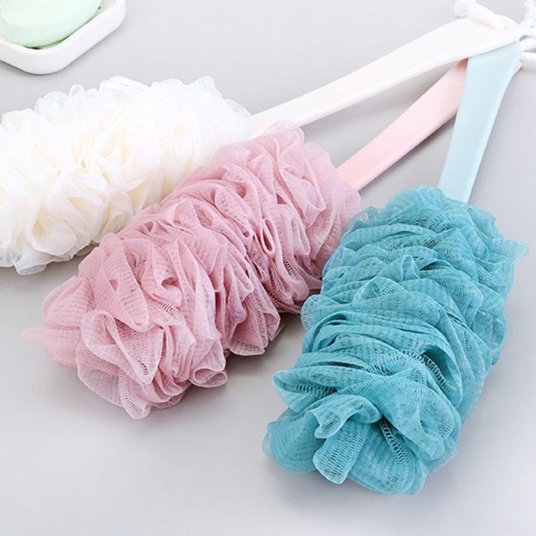 (Bán Buôn Sỉ) Bông tắm có cán chà lưng, bông tắm có tay cầm