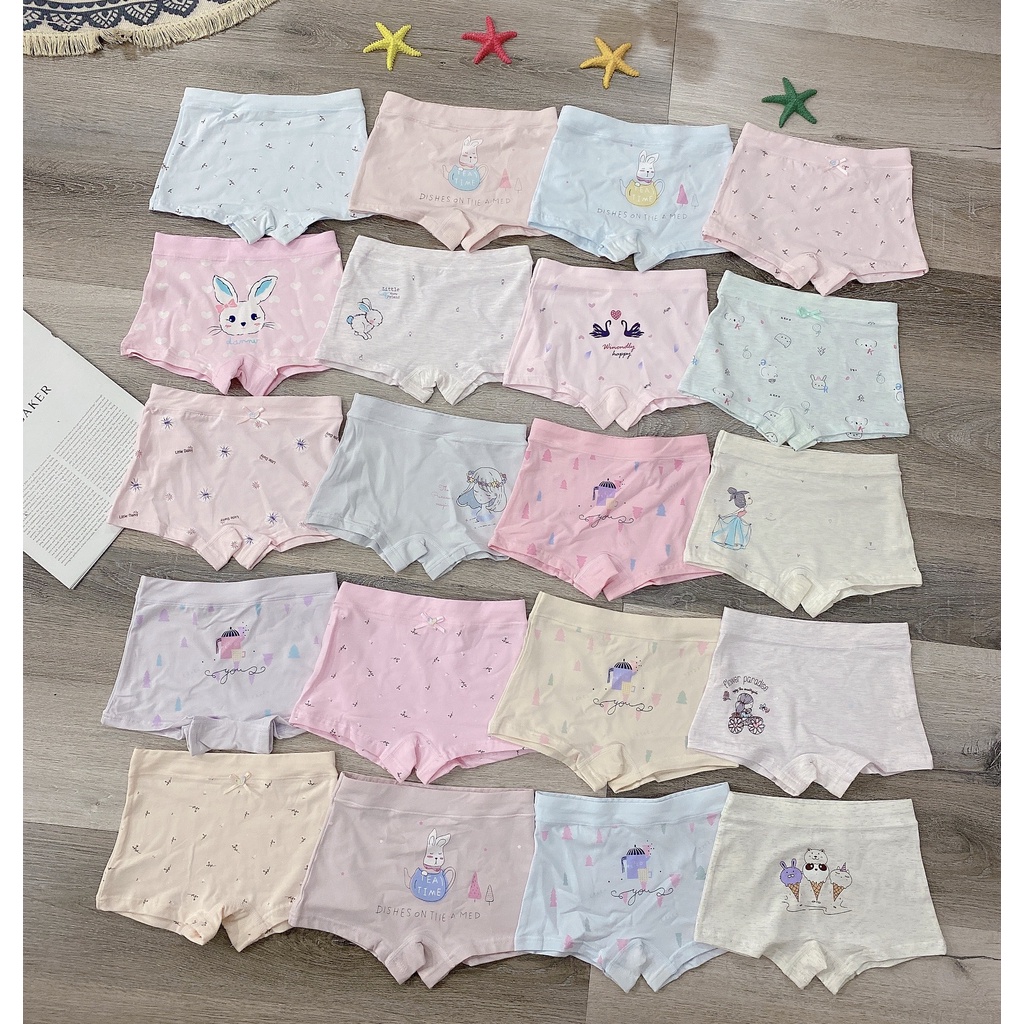 Quần chip đùi bé gái Quảng Châu chất cotton siêu mát Dragon Kids