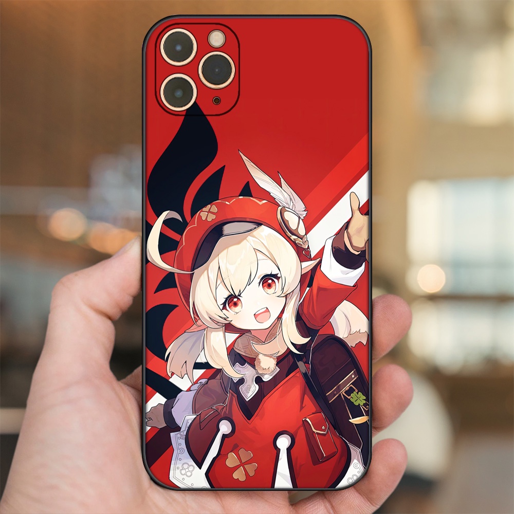 Ốp lưng iPhone 11 Pro Max dẻo đen cạnh vuông in hình Klee Genshin Impact