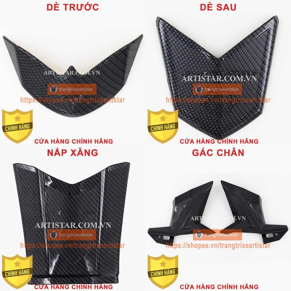 Ốp Trang Trí Xe AIR BLADE 2016 - 2019 SƠN CARBON