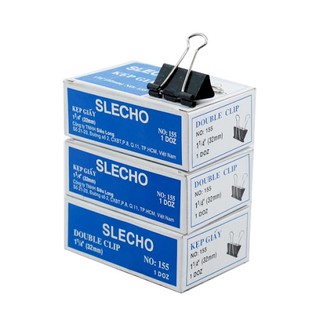 Hộp 12 cái Kẹp giấy Slecho 15mm,19mm, 25mm, 32mm, 41mm, 51mm