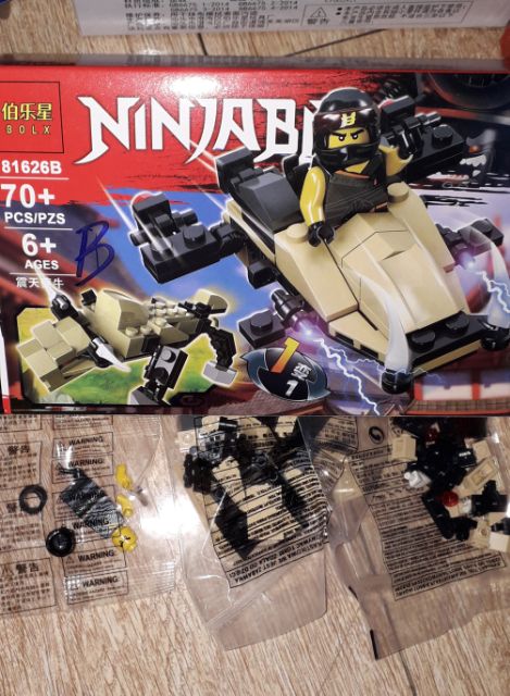 Lắp ráp 1 hộp LegoNinjaBix Linh thú kết hợp 81626 có nhiều chi tiết bằng nhựa ABS