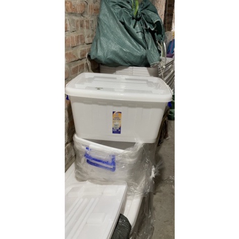 Thùng Nhựa Vuông Đựng Đồ Đa Năng Có Bánh Xe Việt Nhật 30L / 55L/ 75L/85L/90L