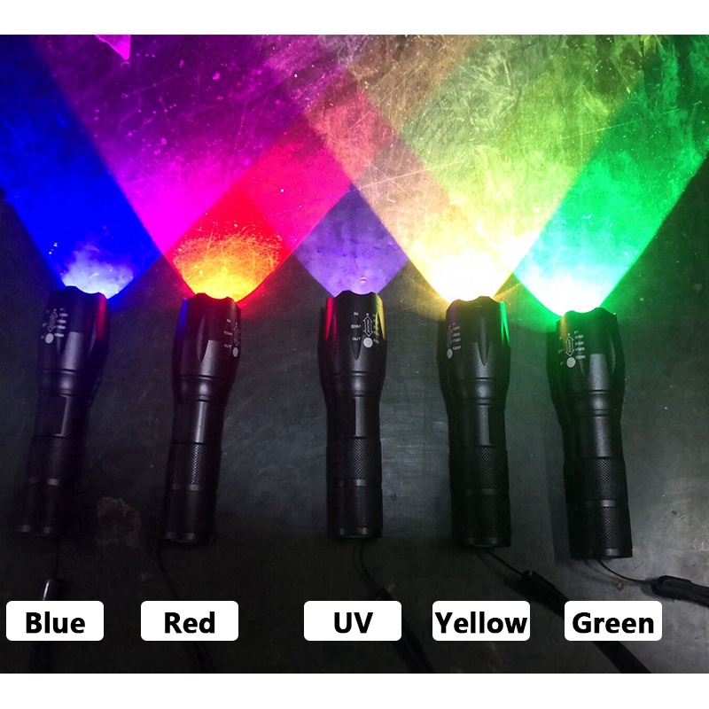 Đèn Pin LED Chiến Thuật IP65 Chống Thấm Nước IP65 Màu Đỏ / Xanh Lá / Xanh Dương / Trắng
