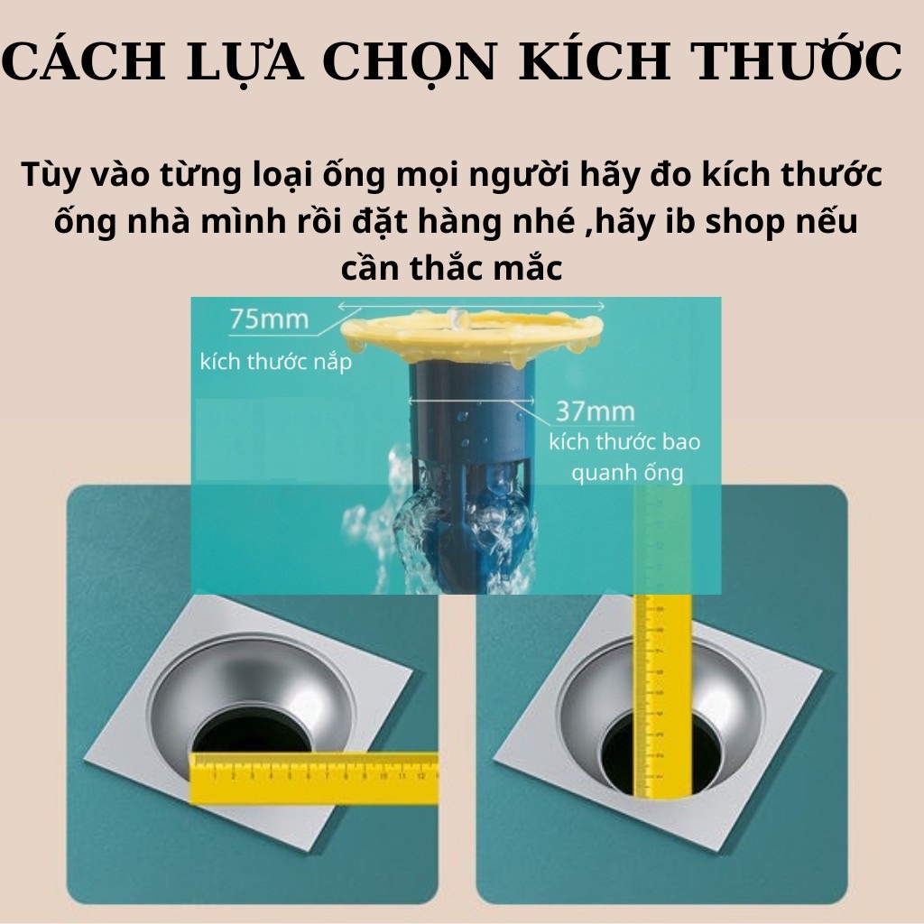 Bịt nắp cống ngăn mùi hôi , Nắp Ga Thoát Sàn Ngăn Mùi , Phễu thoát sàn Chặn côn trùng , lỗ thoát nước D7