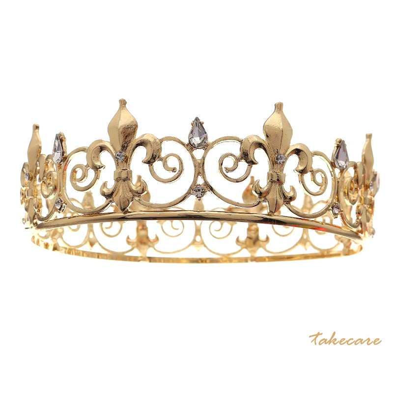 Vương Miện Hợp Kim Đính Đá Toàn Bộ Cho Nam Nữ