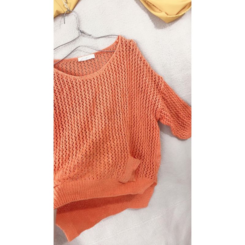 Áo thun Len lưới cam. TA60