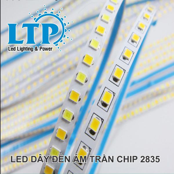 Dây Led Đèn Âm Trần Siêu Mỏng Chip 2835 loại tròn - Ánh Sáng Vàng / Trắng (3500K-6500K) Bảo Hành 06 Tháng Tại LTP