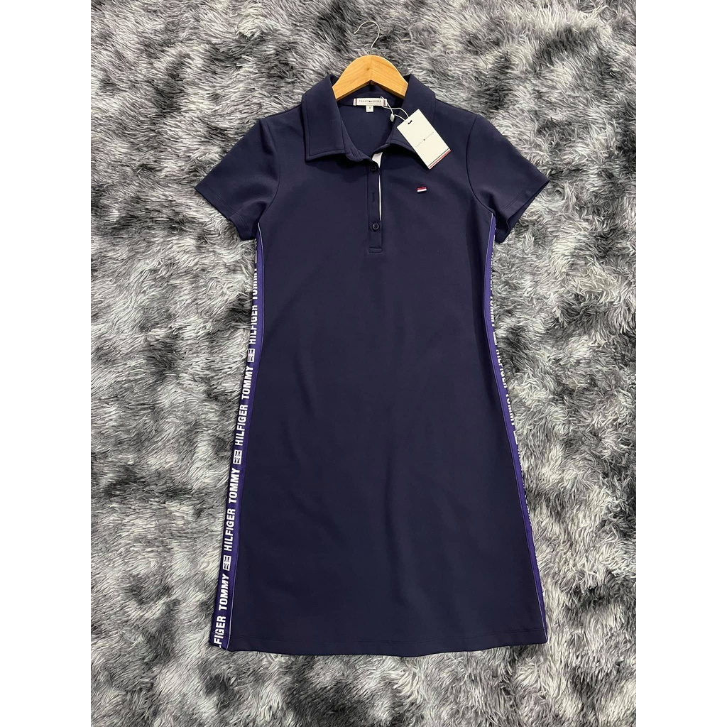 Đầm Tommy Hilfiger Navy Brand Taping Polo