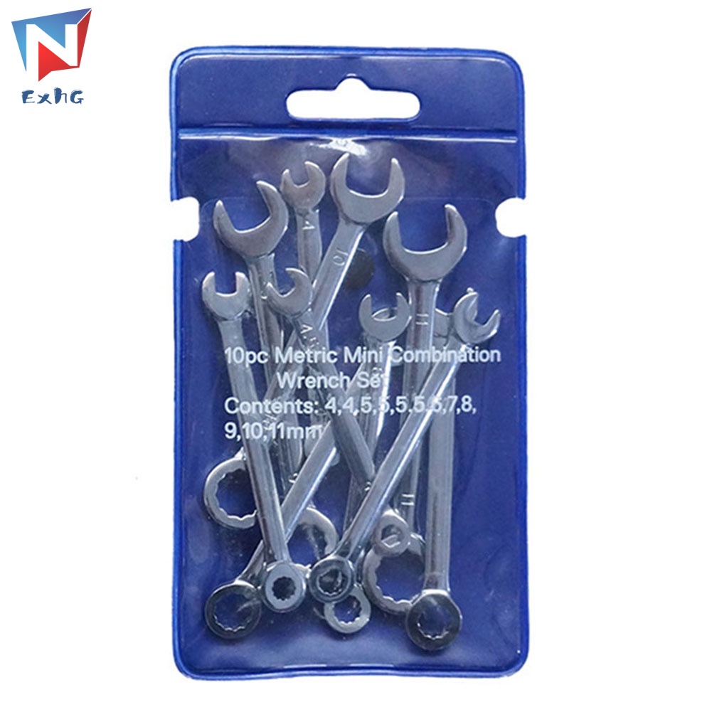 Set 10 Cờ Lê Mini 4-11mm 4-11mm Bằng Thép Chuyên Nghiệp