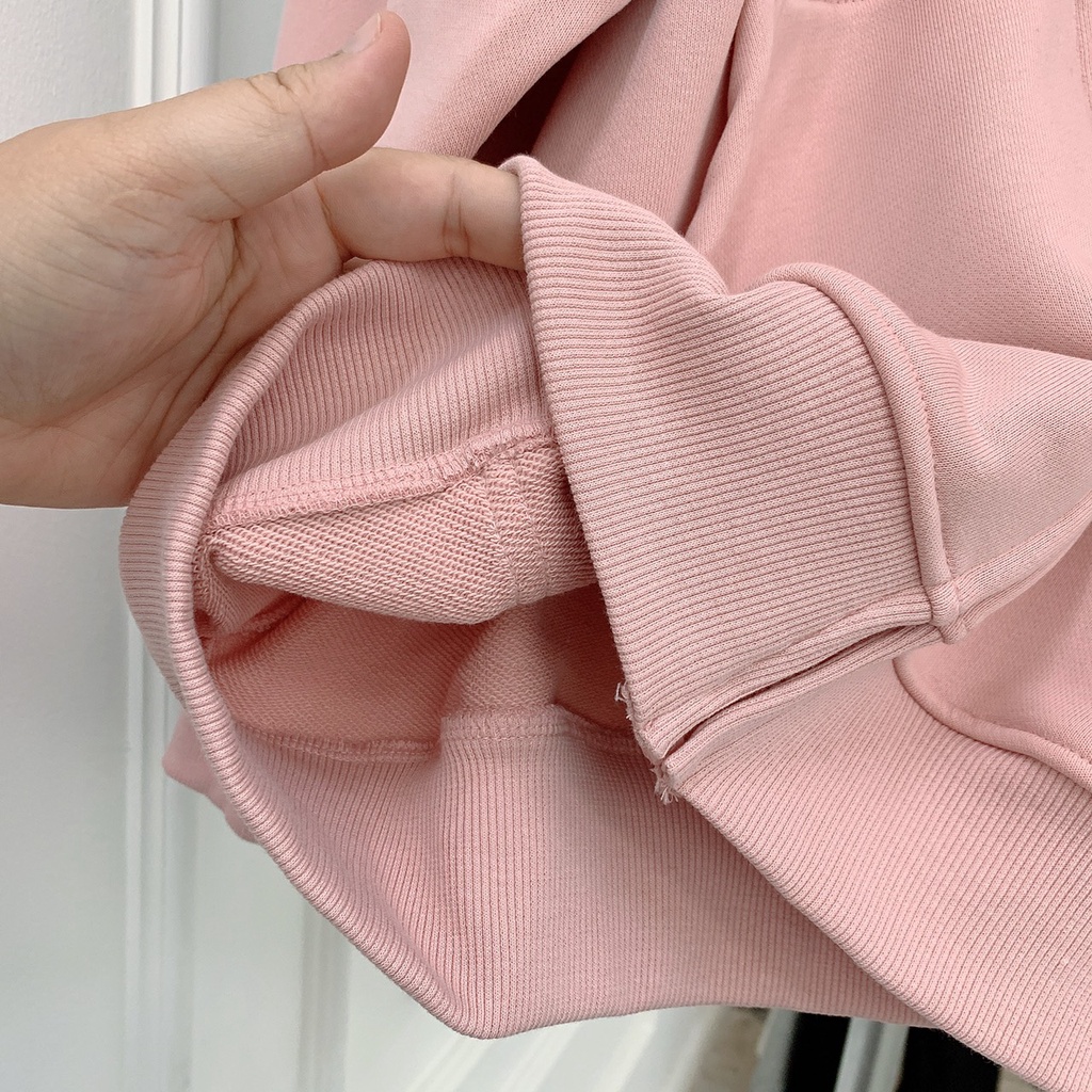 SS0341 Áo khoác - hoodie zip nỉ cua dày dặn chống nắng thêu MON.CO 4 màu