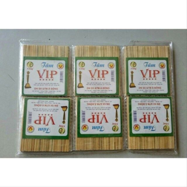 Vỉ 5 gói tăm tre xỉa răng VIP Á Đông