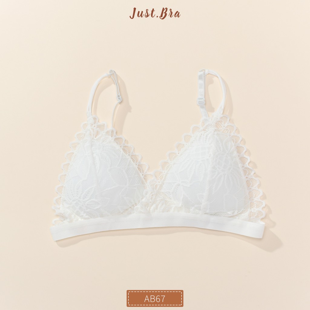 [Mã WABRJM1111 giảm 10% đơn 99K] Áo ngực tam giác Just Bra họa tiết ren tin tế AB67B | BigBuy360 - bigbuy360.vn