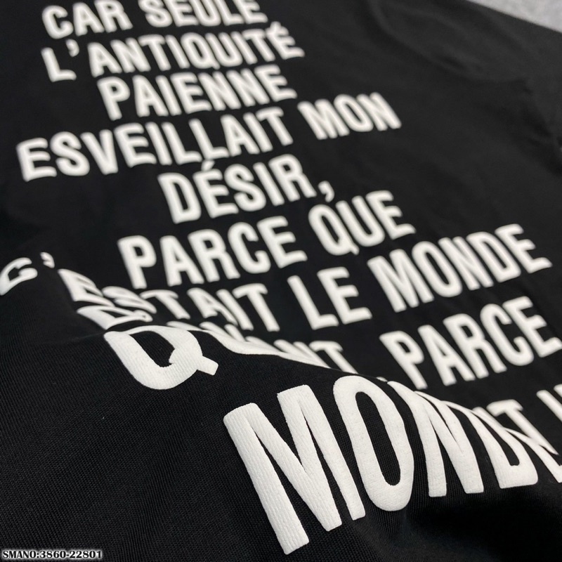 Áo phông nam nữ Premium Cotton in nổi chữ Jayne Mansfield hai mặt hàng cao cấp AP03P