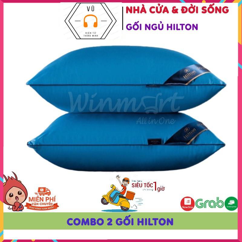Combo 2 Gối Ngủ Cao Cấp HILTON, Bộ Gối Ngủ Chuyên Dành Cho Khách Sạn, Resort Cực Kỳ Êm Ái, Cho Bạn G