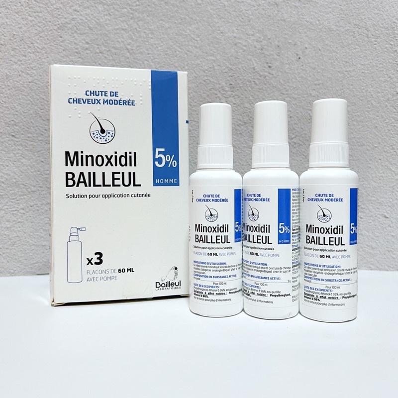 Chai xịt giảm rụng, kích mọc tóc Minoxidil Pháp 2%, 5%