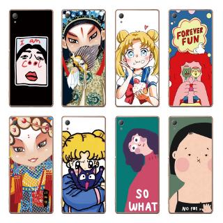 Ốp điện thoại in họa tiết hoạt hình bé gái xinh xắn cho Sony Xperia XA3/XA2 Ultra /Xperia 10 Plus/XA1 Plus