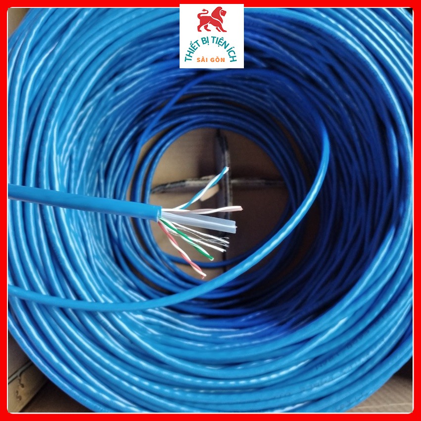 Dây mạng Cat 6 VSP/Tikalink thùng 305m xanh chống nhiễu chéo chống đứt dây - Chính hãng