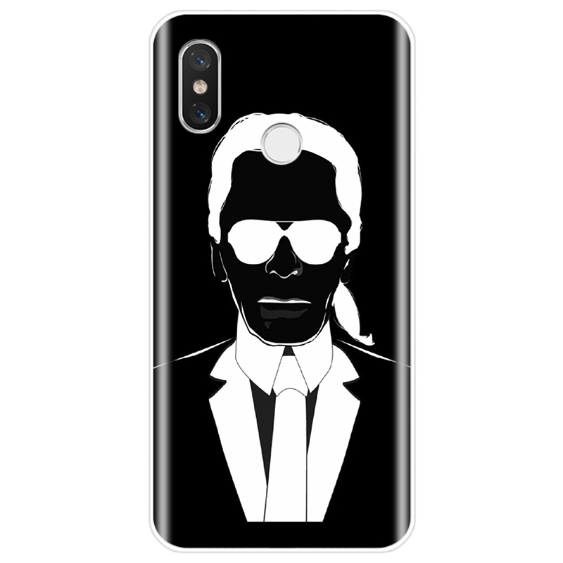 Ốp Điện Thoại Tpu Silicon Mềm Hình Moda Karl Lagerfeld Verde Duro Cho Redmi 4a 4x 5a 6 Note 5 Pro Note7