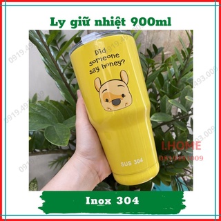 Bình giữ nhiệt, ly giữ nhiệt thái lan 900ml tăng 1 túi, 2 ống hút, 1 cọ rửa inox 304, hot sale sập sàn