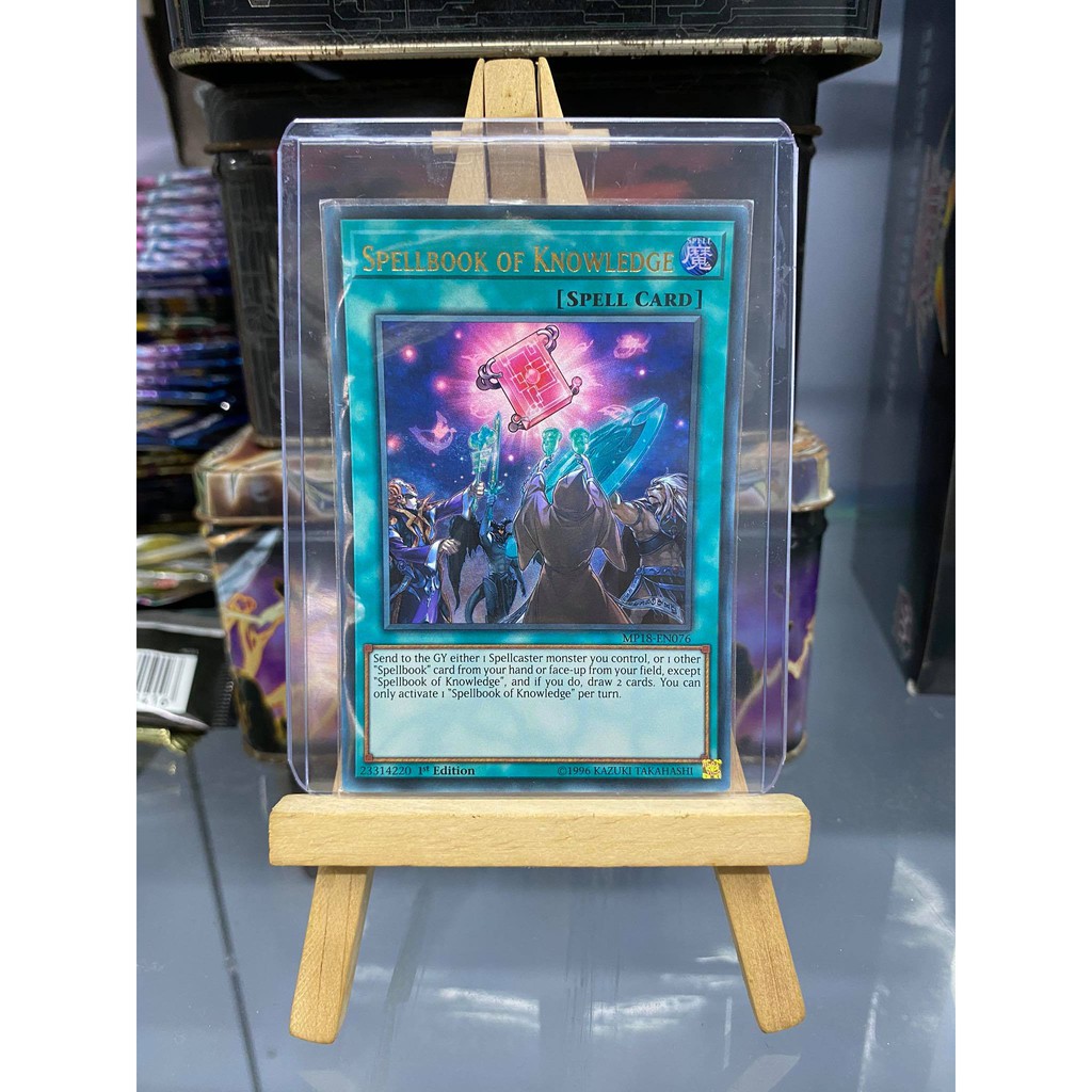 Lá bài thẻ bài Yugioh Spellbook of Knowledge - Ultra Rare - Tặng bọc bài nhựa bảo quản